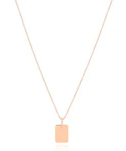 Astridandmiyu Basic 2.0 Medium ID Necklace In Rose Gold Sale