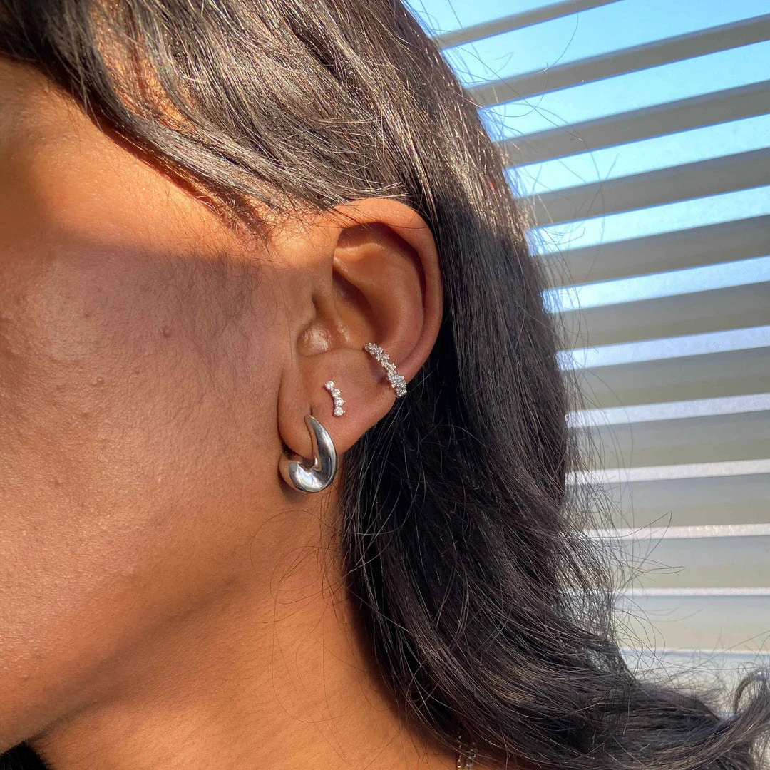 Astridandmiyu Best Sellers Molten Hoops In Silver 9 Astridandmiyu Best Sellers Molten Hoops In Silver