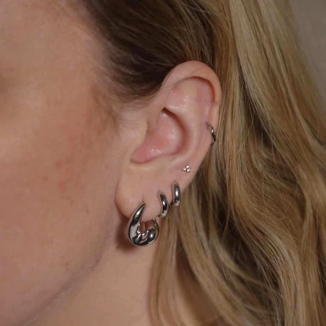 Astridandmiyu Best Sellers Molten Hoops In Silver 7 Astridandmiyu Best Sellers Molten Hoops In Silver