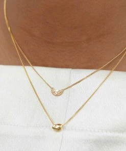 Astridandmiyu Molten Pendant Necklace In Gold Sale