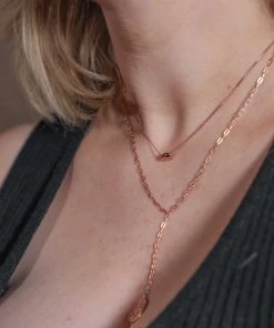 Astridandmiyu Sale Molten Pendant Necklace In Rose Gold