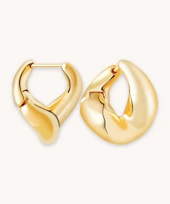 Astridandmiyu Molten Hoops In Gold