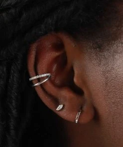 Astridandmiyu Mystic Simple Huggies In Silver