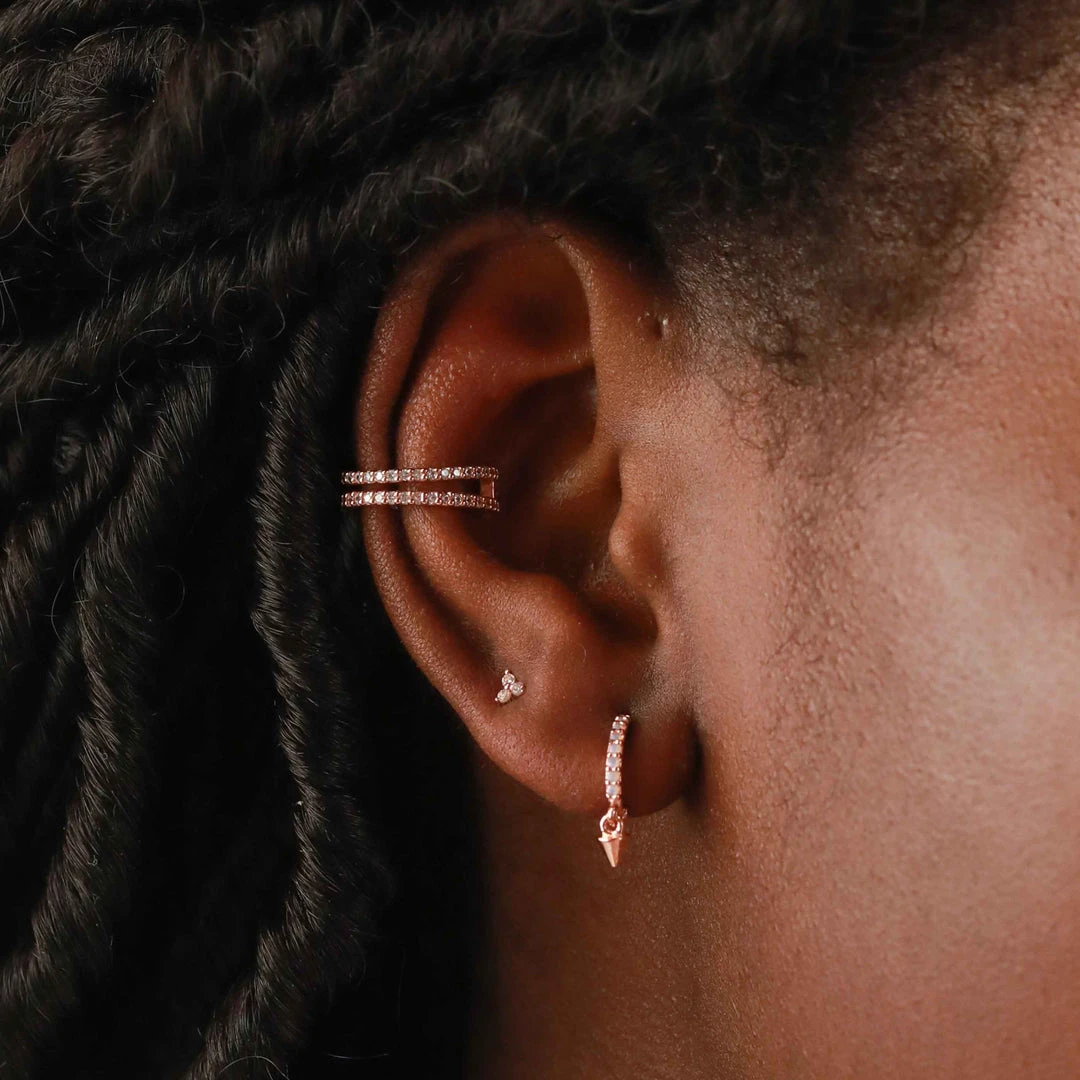 Astridandmiyu Mystic Spike Huggies In Rose Gold Sale 4 Astridandmiyu Mystic Spike Huggies In Rose Gold Sale