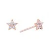 Astridandmiyu Mystic Star Stud Earrings In Rose Gold