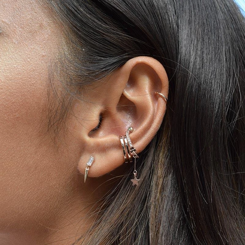 Astridandmiyu Sale Mystic Baguette Spike Drop Stud Earrings In Rose Gold 4 Astridandmiyu Sale Mystic Baguette Spike Drop Stud Earrings In Rose Gold