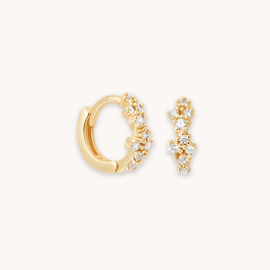 Astridandmiyu Mystic Gem Huggies In Gold 3 Astridandmiyu Mystic Gem Huggies In Gold