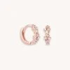 Astridandmiyu Earrings Mystic Gem Huggies In Rose Gold 1 Astridandmiyu Earrings Mystic Gem Huggies In Rose Gold
