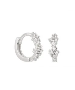 Astridandmiyu Mystic Gem Huggies In Silver