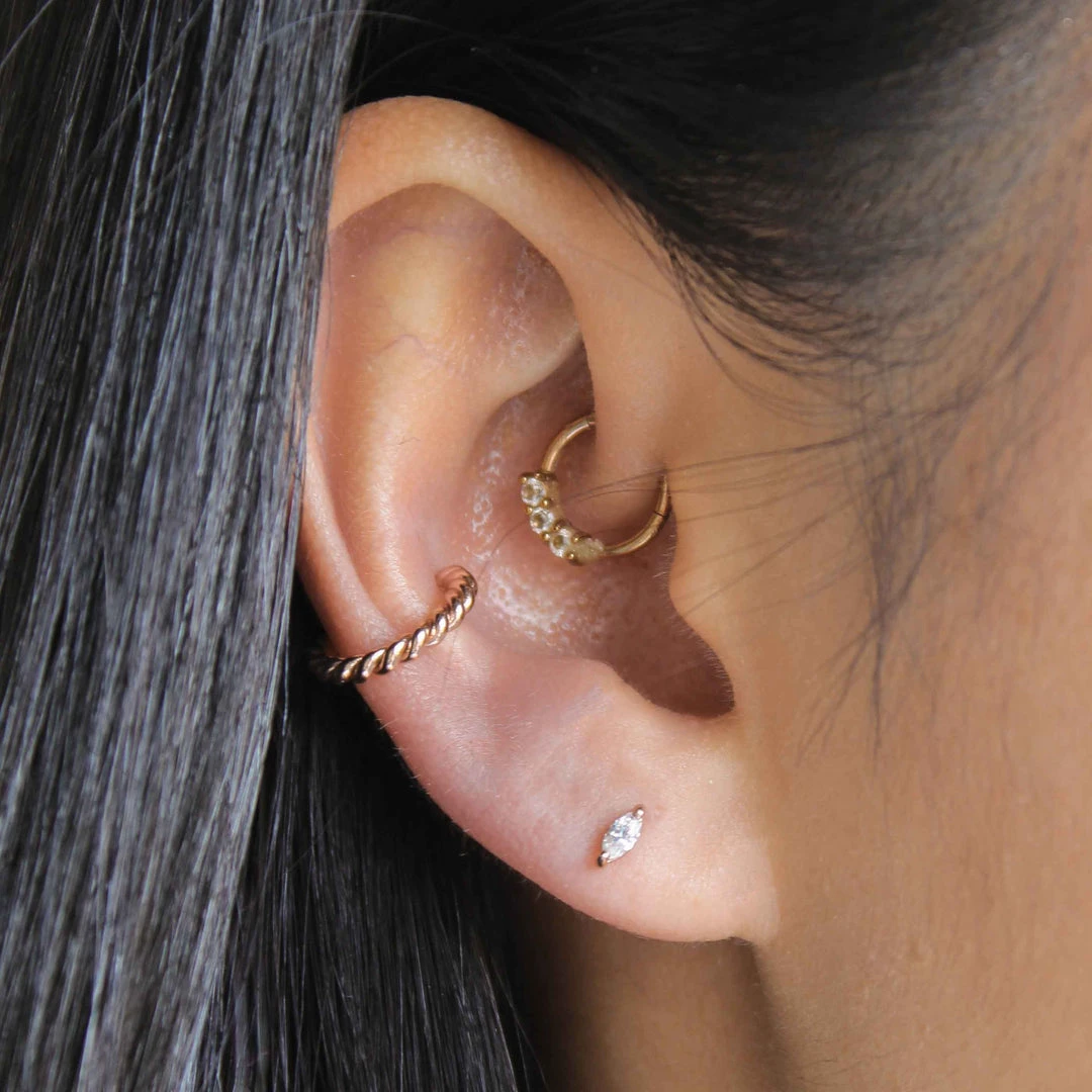 Astridandmiyu Rope Ear Cuff In Rose Gold Sale 5 Astridandmiyu Rope Ear Cuff In Rose Gold Sale