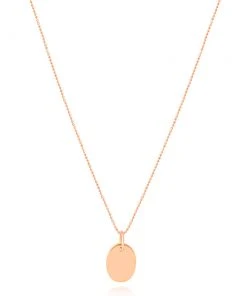 Astridandmiyu Basic 2.0 Oval Pendant Necklace In Rose Gold Sale