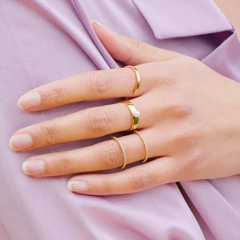 Astridandmiyu Pearl Signet Ring In Gold Sale 4 Astridandmiyu Pearl Signet Ring In Gold Sale