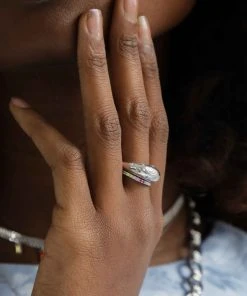 Astridandmiyu Prism Dome Ring In Silver