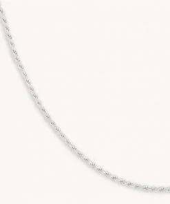 Astrid & Miyu Rope Chain Necklace In Silver Necklaces