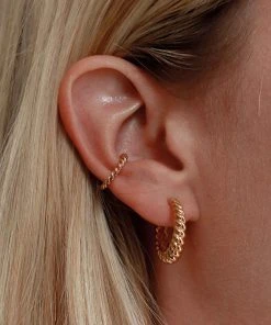 Astridandmiyu Sale Rope Ear Cuff In Gold
