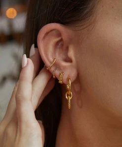 Astridandmiyu Sale Rope Ear Cuff In Gold