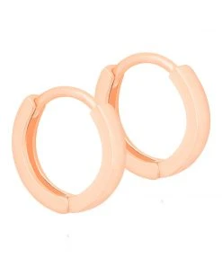 Astridandmiyu Earrings Mystic Simple Huggies In Rose Gold