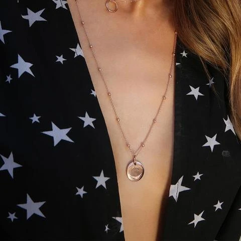 Astridandmiyu Basic Coin Necklace In Rose Gold 4 Astridandmiyu Basic Coin Necklace In Rose Gold