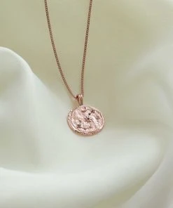 Astrid & Miyu Scorpio Zodiac Pendant Necklace In Rose Gold Zodiac Necklaces
