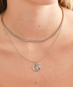 Astrid & Miyu Scorpio Zodiac Pendant Necklace In Silver