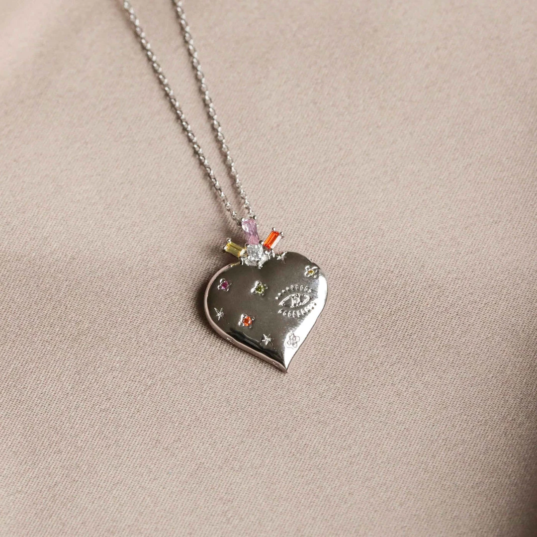 Astridandmiyu Serendipity Pendant Necklace In Silver 4 Astridandmiyu Serendipity Pendant Necklace In Silver