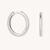 Astrid & Miyu Earrings Simple Hinge Small Hoops In Silver