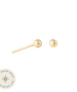Astrid & Miyu Large Ball Stud Earrings In Solid Gold