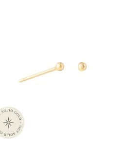 Astrid & Miyu Small Ball Stud Earrings In Solid Gold