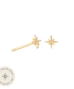 Astrid & Miyu Twilight Stud Earrings In Solid Gold