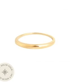 Astrid & Miyu Dome Ring In Solid Gold