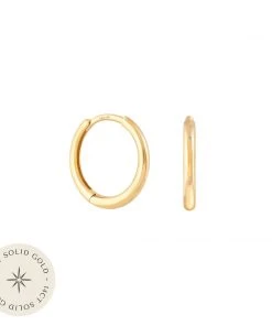 Astrid & Miyu Simple Hoops In Solid Gold