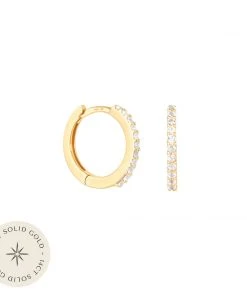 Astrid & Miyu Topaz Hoops In Solid Gold