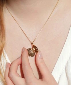 Astridandmiyu Solstice Locket Pendant Necklace In Gold