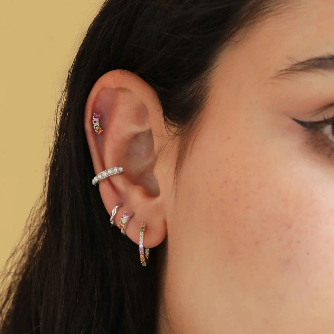 Astridandmiyu Elemental Huggies In Silver Best Sellers 8 Astridandmiyu Elemental Huggies In Silver Best Sellers