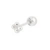 Astridandmiyu Sale Square Ball Barbell In Silver