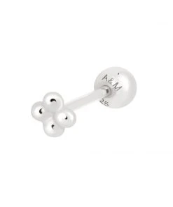 Astridandmiyu Sale Square Ball Barbell In Silver