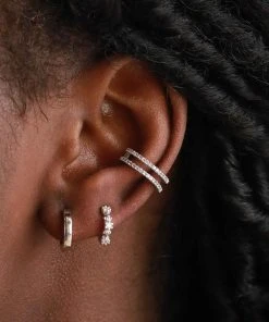 Astridandmiyu Wishbone Ear Cuff In Silver