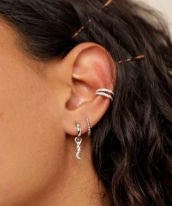 Astridandmiyu Star & Moon Earring Charm In Silver Sale