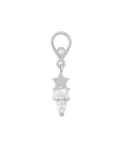Astridandmiyu Star & Stones Earring Charm In Silver