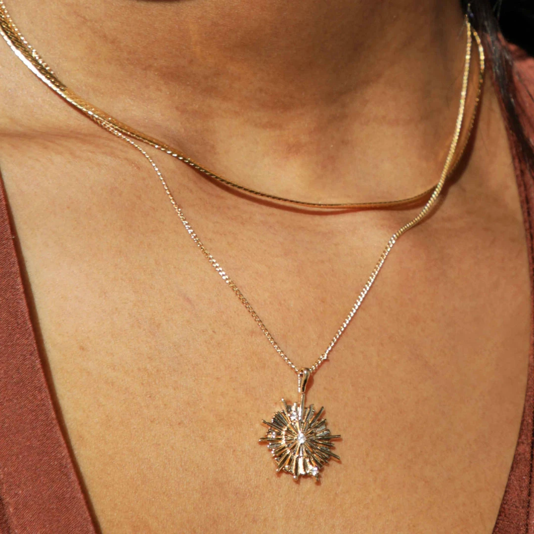 Astridandmiyu Supernova Pendant Necklace In Rose Gold Sale 4 Astridandmiyu Supernova Pendant Necklace In Rose Gold Sale