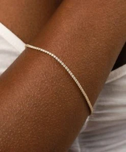 Astrid & Miyu Bracelets Tennis Chain Bracelet In Gold 11 Astrid & Miyu Bracelets Tennis Chain Bracelet In Gold