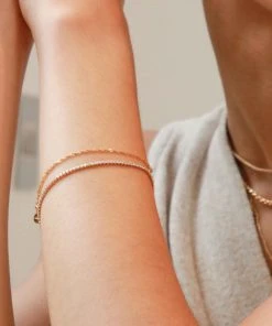 Astrid & Miyu Bracelets Tennis Chain Bracelet In Gold