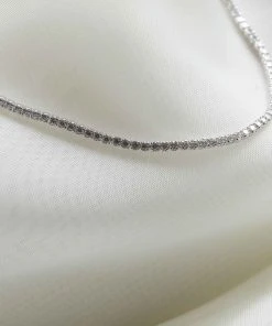 Astrid & Miyu Necklaces Tennis Chain Necklace In Silver 10 Astrid & Miyu Necklaces Tennis Chain Necklace In Silver
