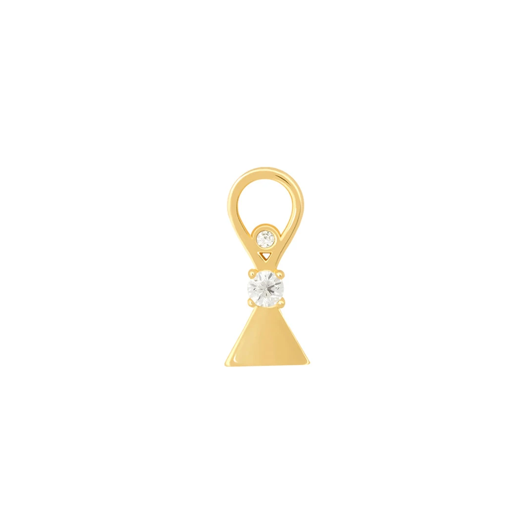 Astridandmiyu Triangle & Stones Earring Charm In Gold Sale 3 Astridandmiyu Triangle & Stones Earring Charm In Gold Sale