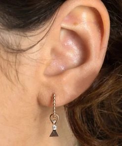 Astridandmiyu Triangle & Stones Earring Charm In Gold Sale 7 Astridandmiyu Triangle & Stones Earring Charm In Gold Sale