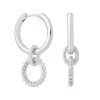 Astridandmiyu Sale Wreath Charm Hoops In Silver