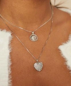 Astridandmiyu Sale Blossom Coin Pendant Necklace In Silver 13 Astridandmiyu Sale Blossom Coin Pendant Necklace In Silver
